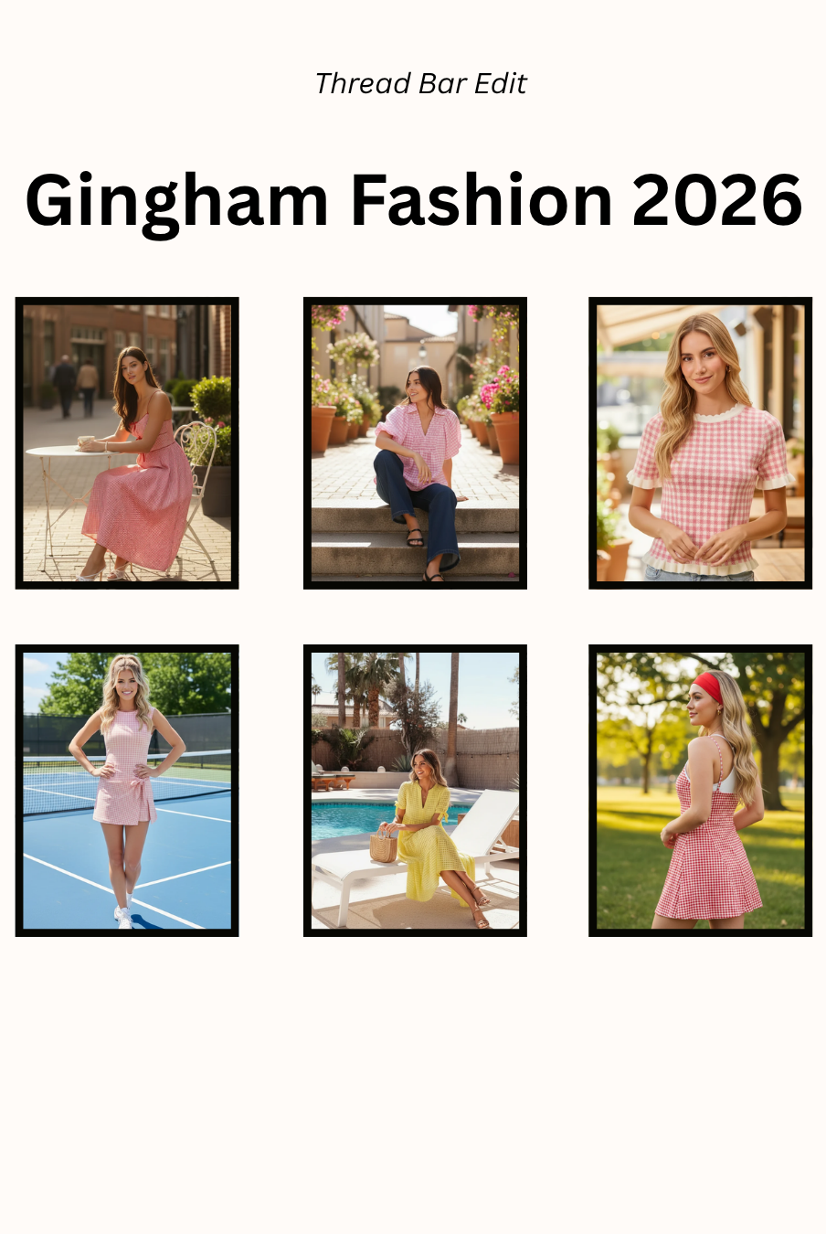 Gingham Outfits for Women 2026 | Viral Gingham Dresses & Matching Sets at Thread Bar Boutique