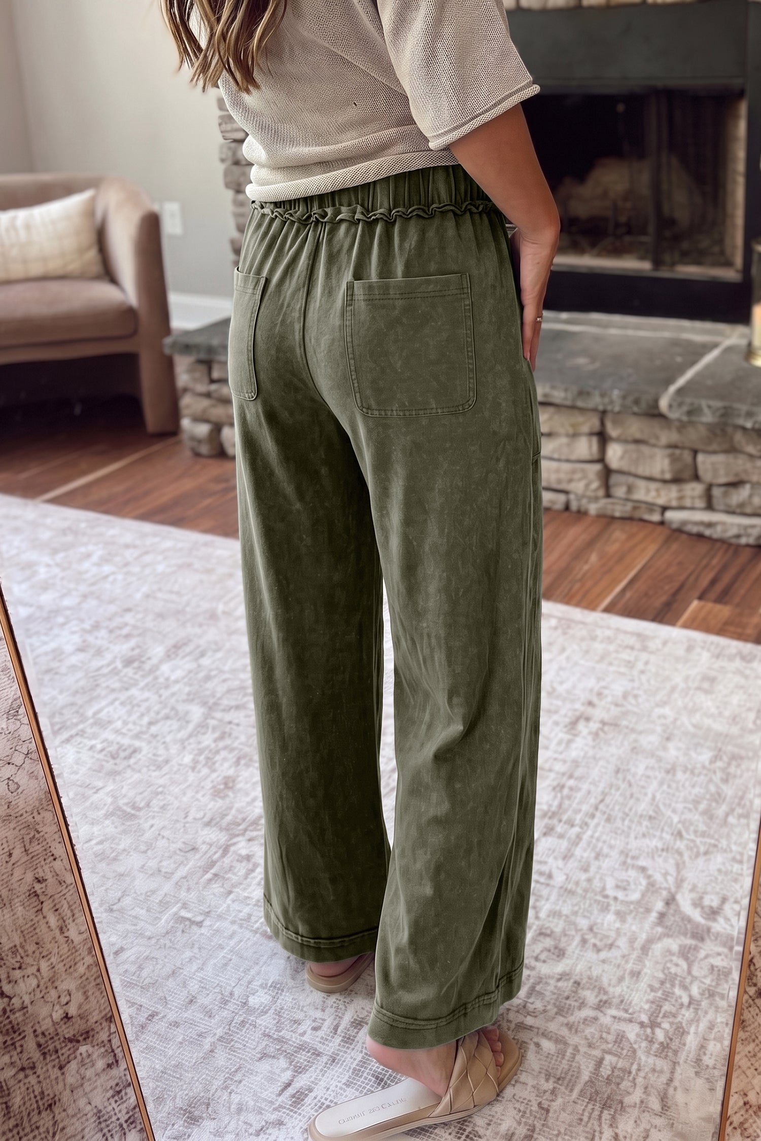 Casual wide-leg pants for women styled for an easy everyday outfit with a relaxed, polished look