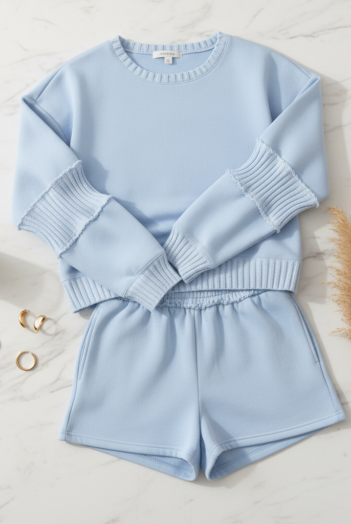 Lake Blue vintage havana fleece set