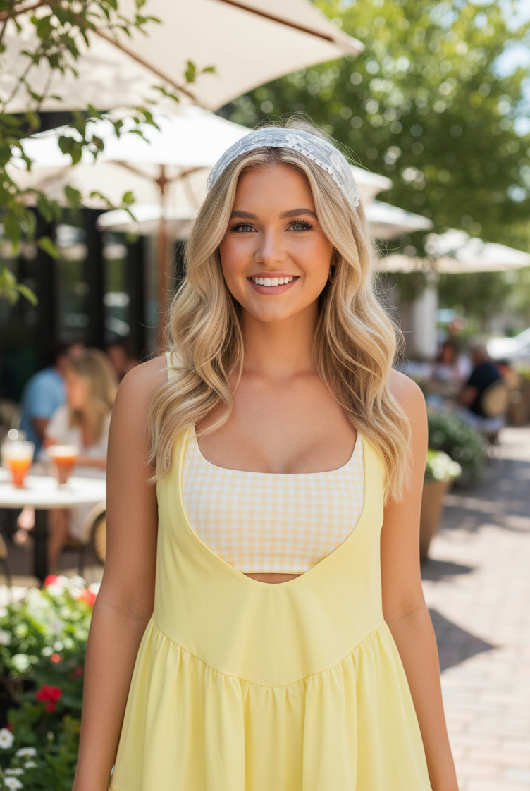 like the go time gingham dress