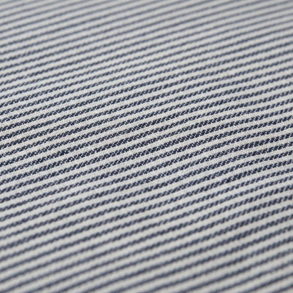 Navy Pinstripe Fabric Swatch