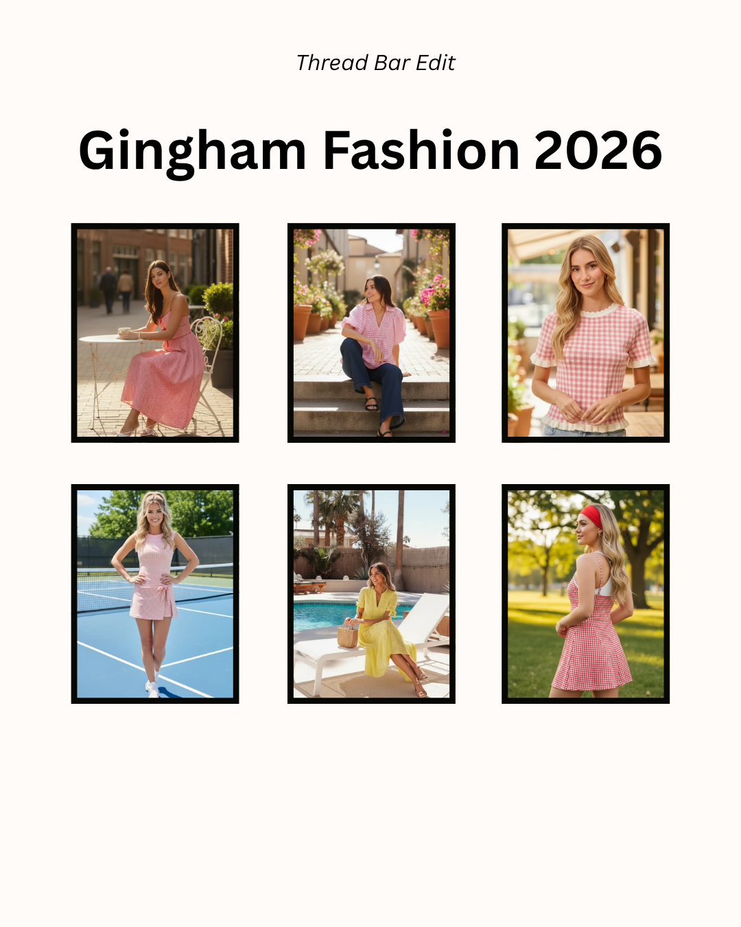 Gingham Outfits for Women 2026 | Viral Gingham Dresses & Matching Sets at Thread Bar Boutique