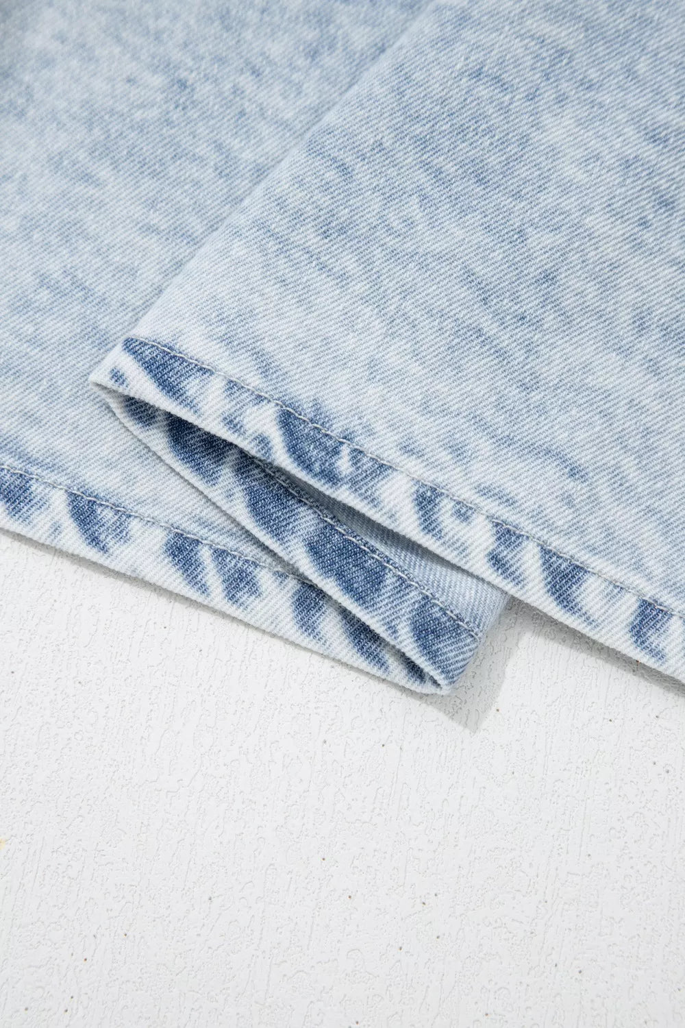up close detail of denim wash