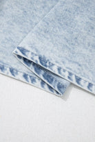 up close detail of denim wash