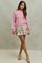 Floral Print Fit and Flare Mini Skirt 