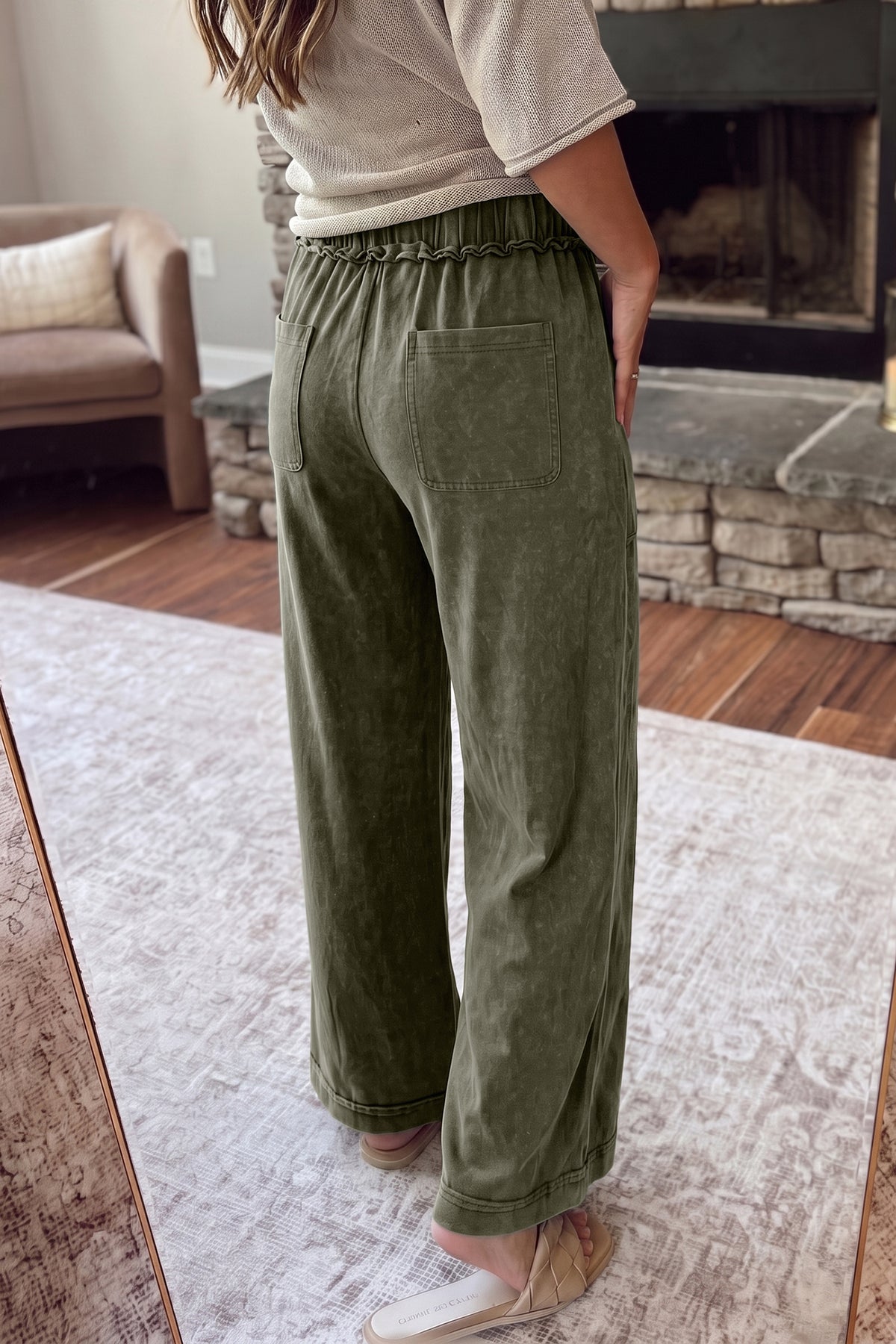 Casual wide-leg pants for women styled for an easy everyday outfit with a relaxed, polished look