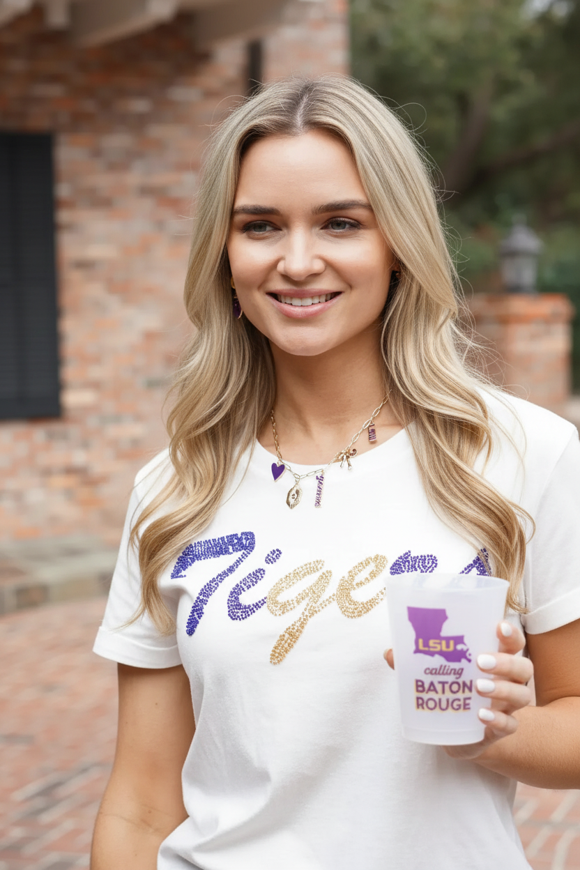 LSU Tigers Gameday Charm Necklace  grad gift