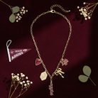 Texas A&M Aggies jewelry necklace with gold plating and team-themed charms