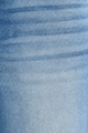Close-up of medium wash denim showing fabric weave, faded finish and front pocket stitching on barrel jeans