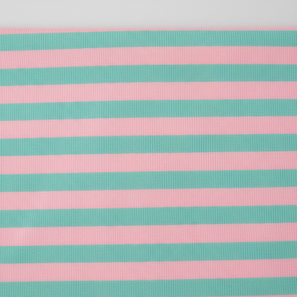 Cotton candy stripe lounge set - fabric detail close-up