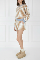 Khaki – Three-Quarter (cream drawstring)