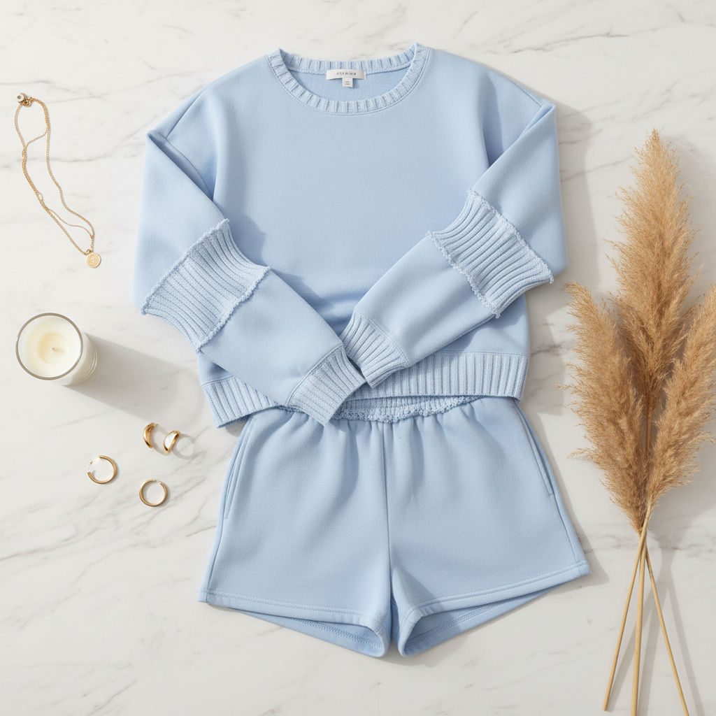 Lake Blue vintage havana fleece set