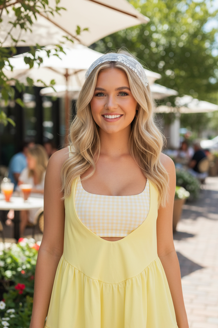 like the go time gingham dress