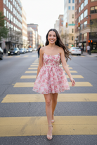 Pink floral dress - no watch crosswalk