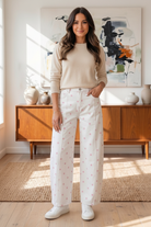 pink polka dot barrel jeans
