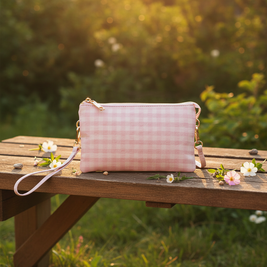Jen & Co Riley crossbody bag that converts to a wristlet, featuring organized compartments and built-in card storage