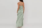 ruffled maxi dress adjustable straps