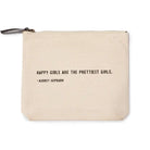 Sugarboo & Co canvas zipper bag with quote design, perfect for cosmetics, accessories, or gifting
