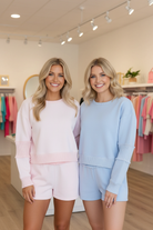 Pink Hibiscus and Lake Blue Vintage Havana Fleece Sets - Both Colors 